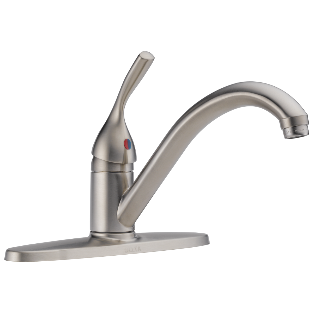 DELTA 134 / 100 / 300 / 400 Series Single Handle Kitchen Faucet — Stainless