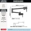 DELTA Other Contemporary Wall Mount Pot Filler — Matte Black