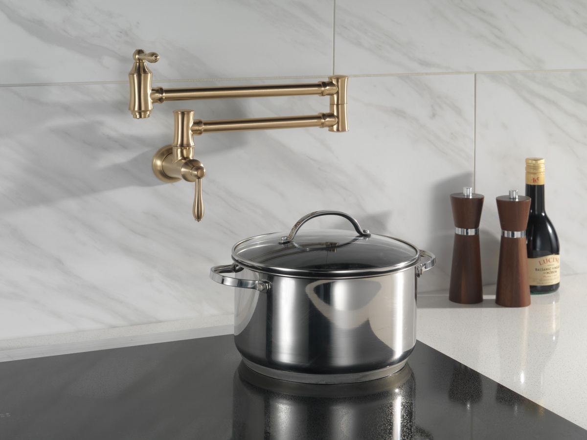 DELTA Other Traditional Wall Mount Pot Filler — Champagne Bronze