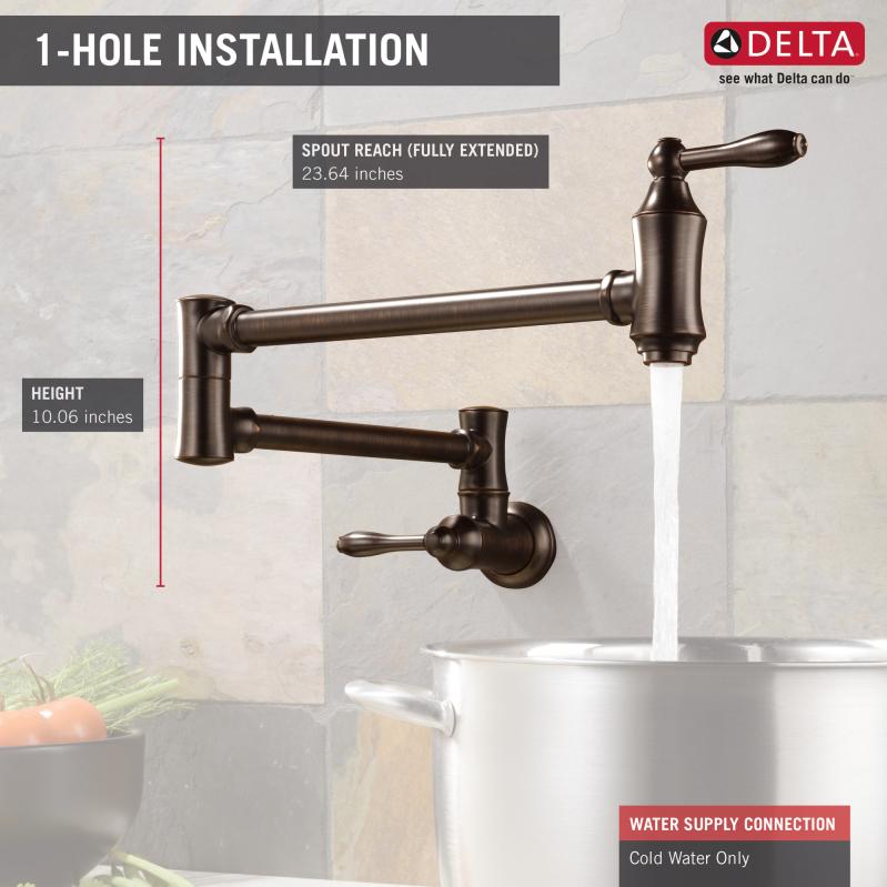 DELTA Other Traditional Wall Mount Pot Filler — Venetian Bronze