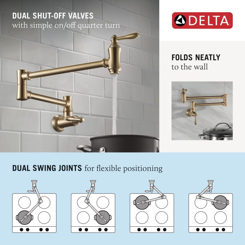 DELTA Other Traditional Wall Mount Pot Filler — Venetian Bronze