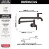 DELTA Broderick Wall Mount Pot Filler — Venetian Bronze