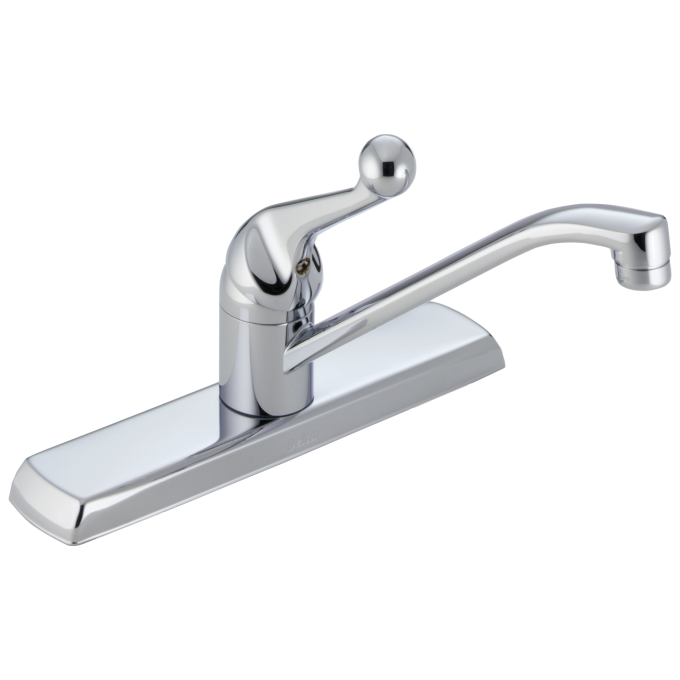 DELTA 134 / 100 / 300 / 400 Series Single Handle Kitchen Faucet — Chrome
