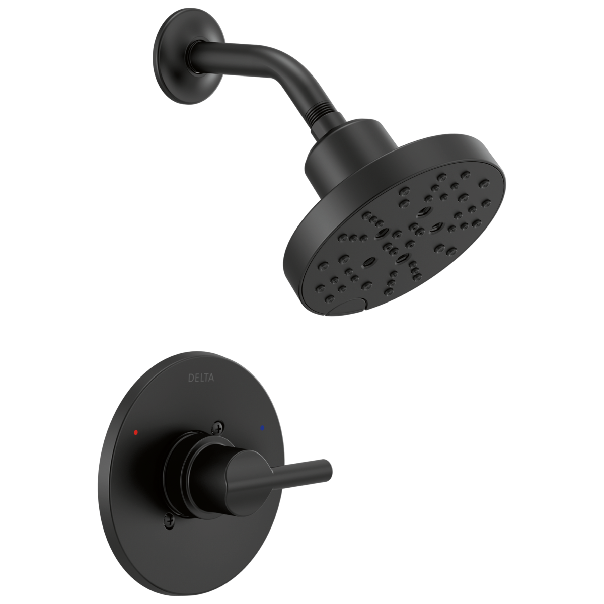 DELTA Nicoli Monitor 14 Series H2Okinetic Shower — Matte Black