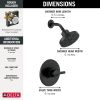 DELTA Nicoli Monitor 14 Series H2Okinetic Shower — Matte Black