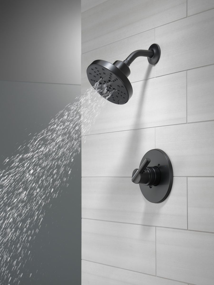 DELTA Nicoli Monitor 14 Series H2Okinetic Shower — Matte Black