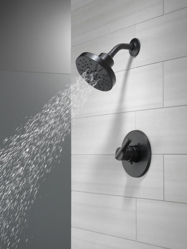 DELTA Nicoli Monitor 14 Series H2Okinetic Shower — Matte Black