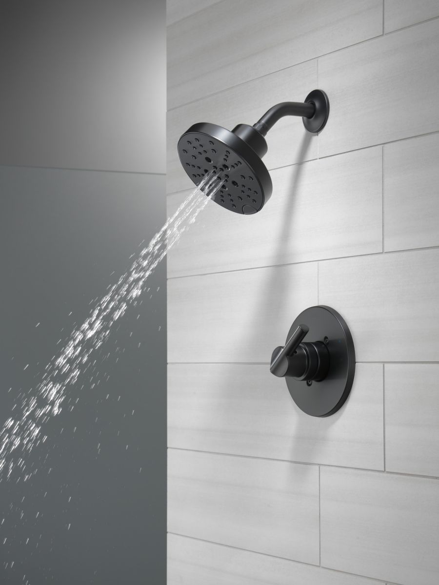 DELTA Nicoli Monitor 14 Series H2Okinetic Shower — Matte Black