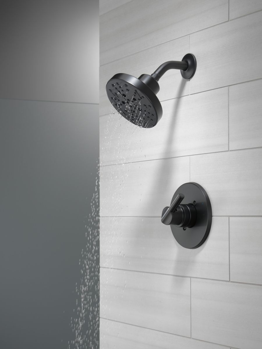 DELTA Nicoli Monitor 14 Series H2Okinetic Shower — Matte Black