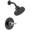 DELTA Nicoli Monitor 14 Series H2Okinetic Shower — Matte Black / Chrome
