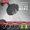 DELTA Nicoli Monitor 14 Series H2Okinetic Shower — Matte Black / Chrome