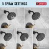 DELTA Nicoli Monitor 14 Series H2Okinetic Shower — Matte Black / Champagne Bronze