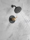 DELTA Nicoli Monitor 14 Series H2Okinetic Shower — Matte Black / Champagne Bronze
