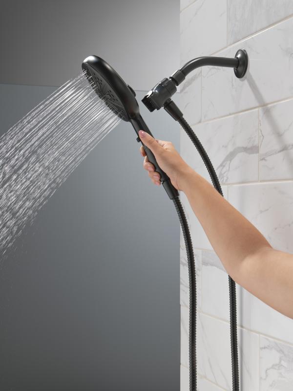 DELTA Nicoli Monitor 14 Series Tub and Shower with SureDock Hand Shower — Matte Black