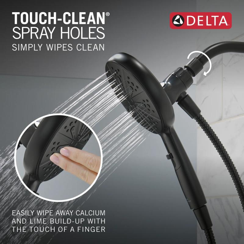 DELTA Nicoli Monitor 14 Series Tub and Shower with SureDock Hand Shower — Matte Black