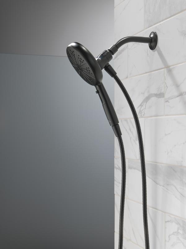 DELTA Nicoli Monitor 14 Series Tub and Shower with SureDock Hand Shower — Matte Black