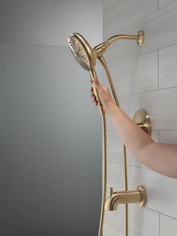 DELTA Nicoli Monitor 14 Series Tub and Shower with SureDock Hand Shower — Champagne Bronze