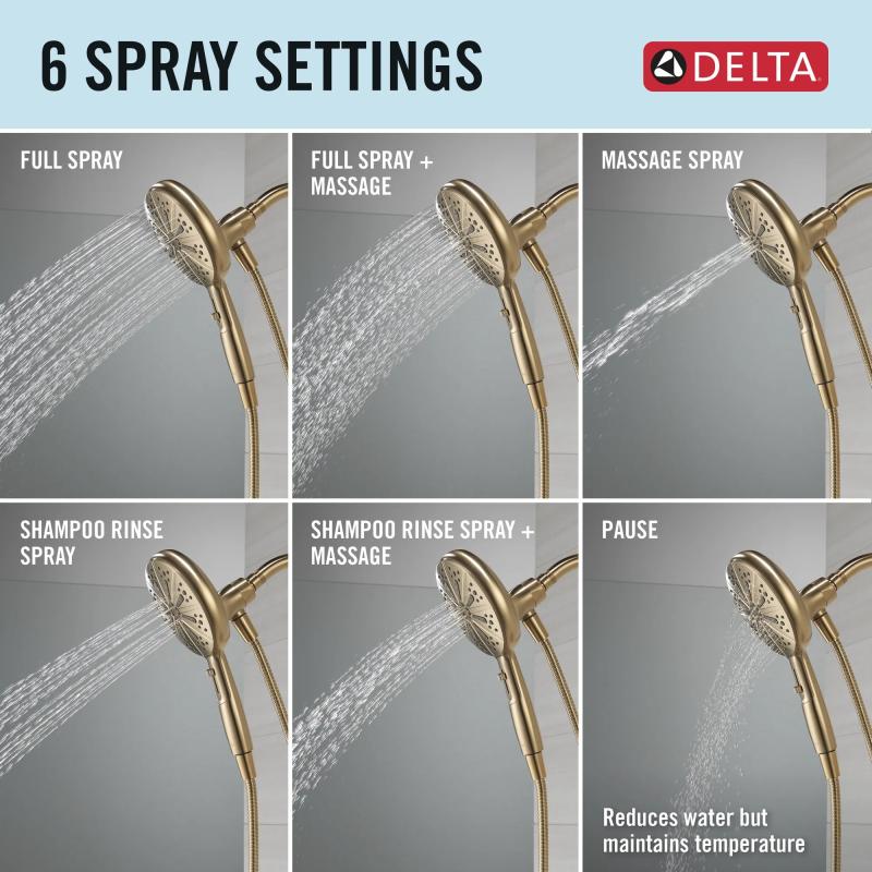 DELTA Nicoli Monitor 14 Series Tub and Shower with SureDock Hand Shower — Champagne Bronze