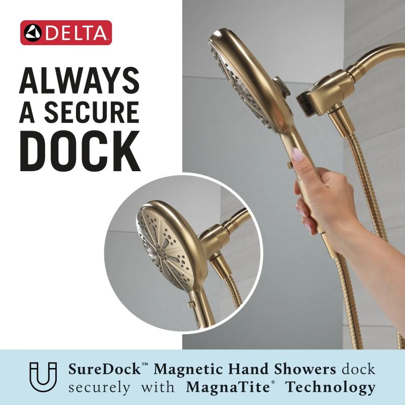 DELTA Nicoli Monitor 14 Series Tub and Shower with SureDock Hand Shower — Champagne Bronze