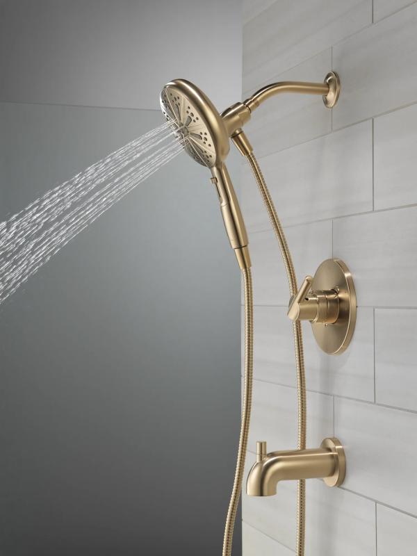 DELTA Nicoli Monitor 14 Series Tub and Shower with SureDock Hand Shower — Champagne Bronze