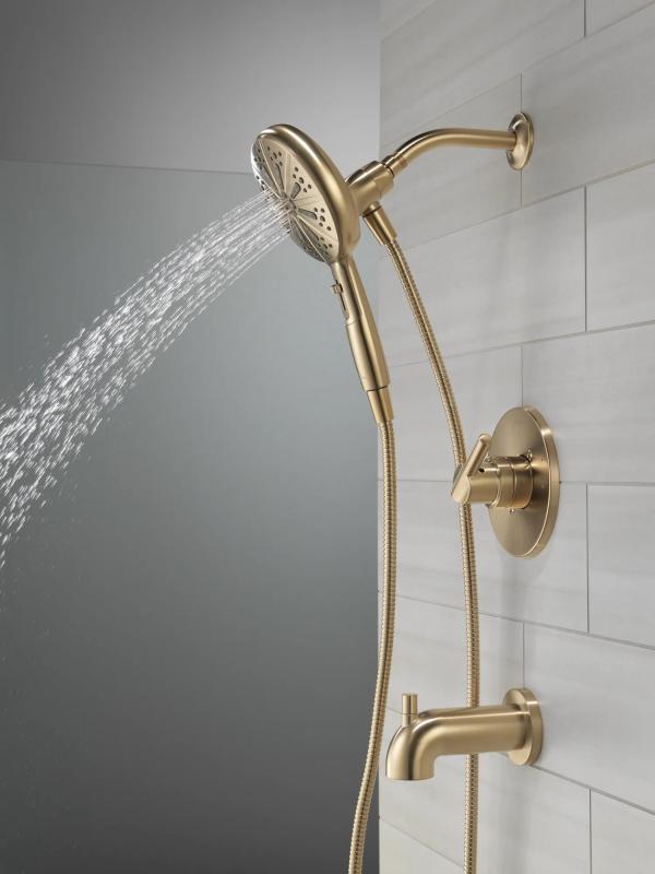 DELTA Nicoli Monitor 14 Series Tub and Shower with SureDock Hand Shower — Champagne Bronze