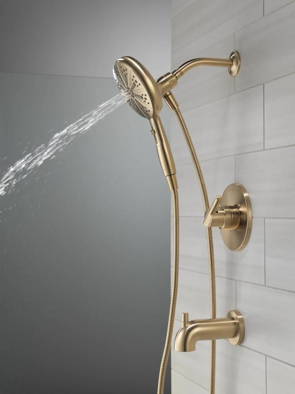 DELTA Nicoli Monitor 14 Series Tub and Shower with SureDock Hand Shower — Champagne Bronze