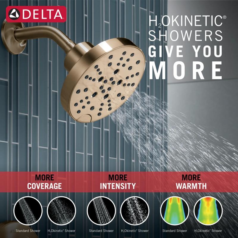 DELTA Nicoli Monitor 14 Series H2Okinetic Tub and Shower — Champagne Bronze