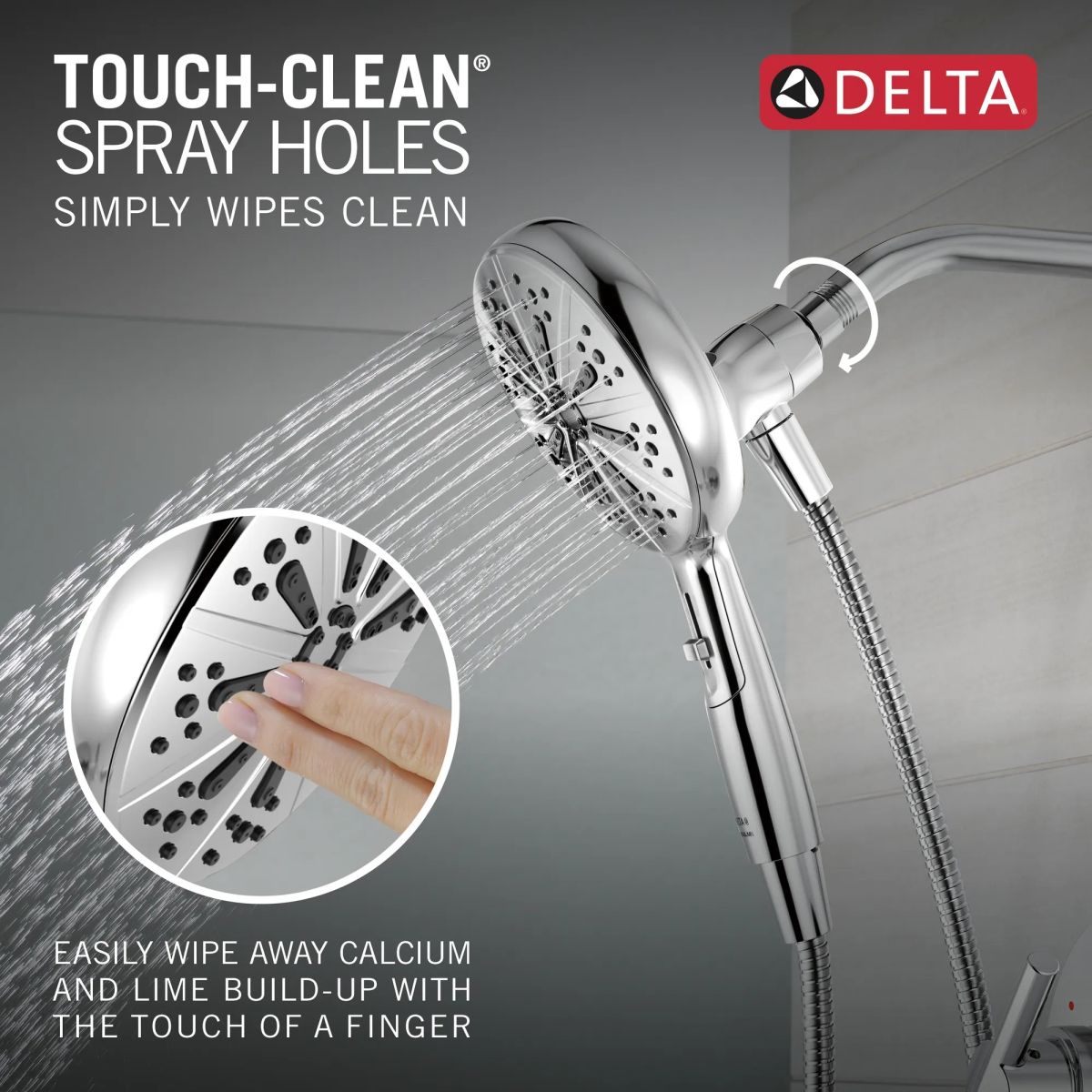 DELTA Nicoli Monitor 14 Series Tub and Shower with SureDock Hand Shower — Chrome