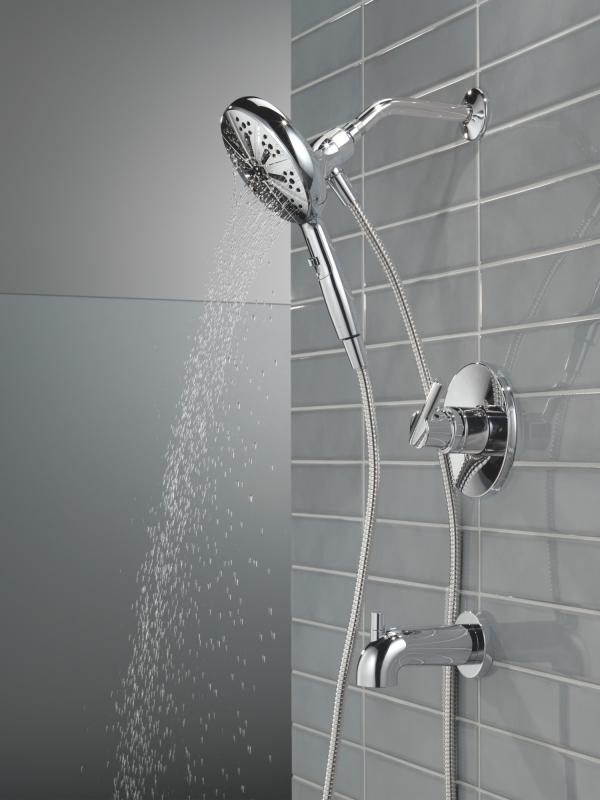 DELTA Nicoli Monitor 14 Series Tub and Shower with SureDock Hand Shower — Chrome