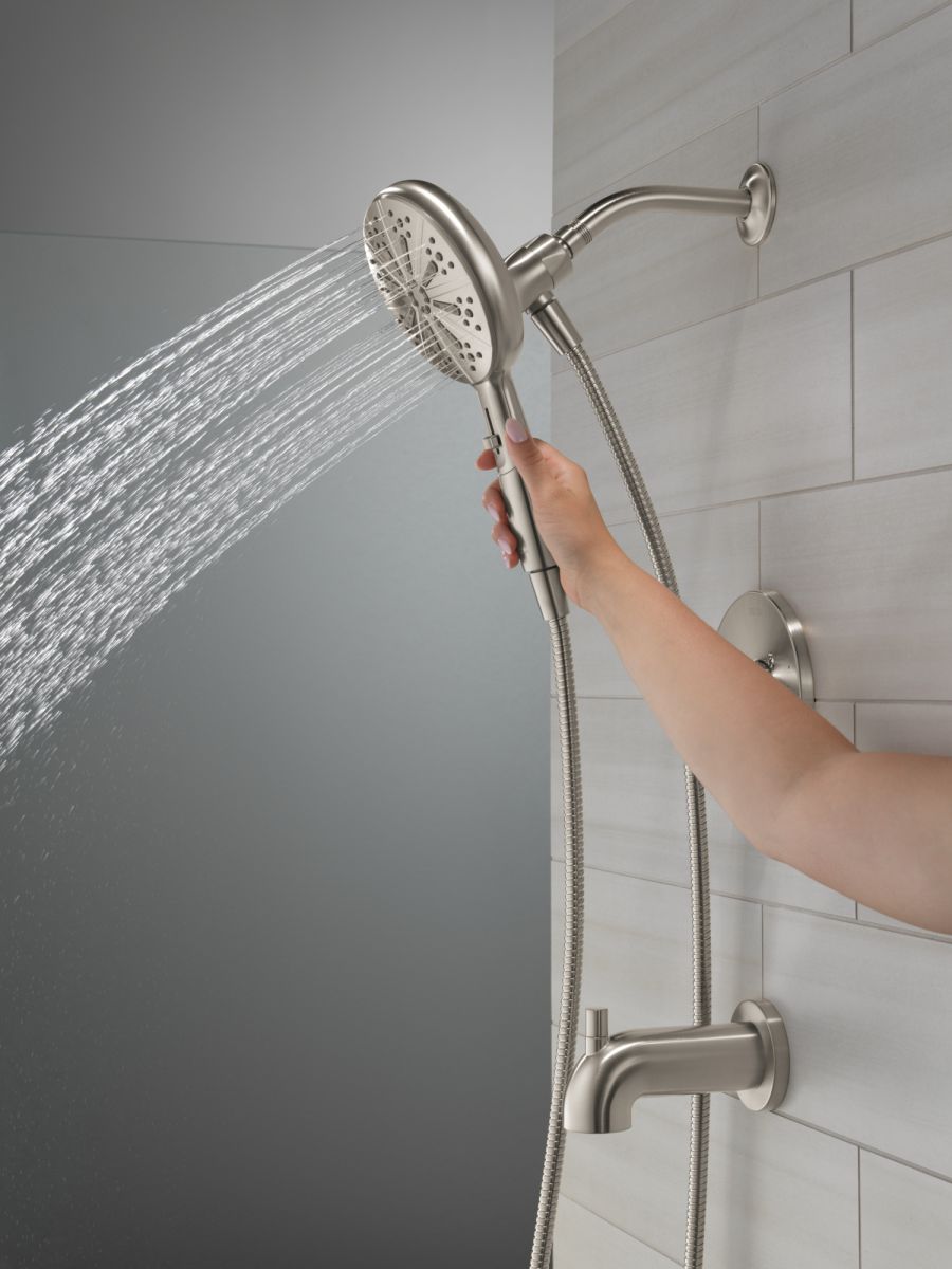 DELTA Nicoli Monitor 14 Series Tub and Shower with SureDock Hand Shower — Stainless