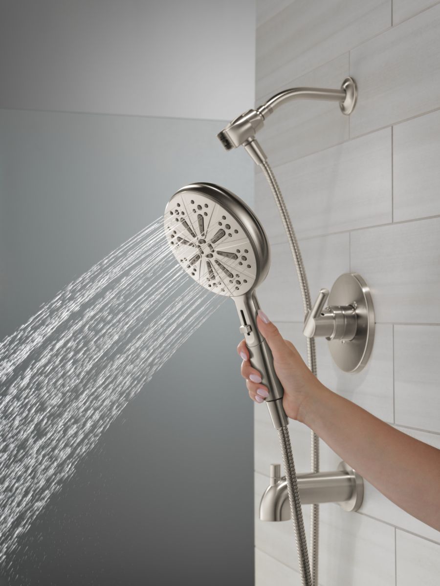 DELTA Nicoli Monitor 14 Series Tub and Shower with SureDock Hand Shower — Stainless