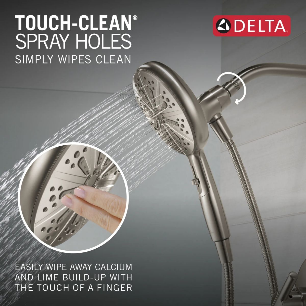 DELTA Nicoli Monitor 14 Series Tub and Shower with SureDock Hand Shower — Stainless