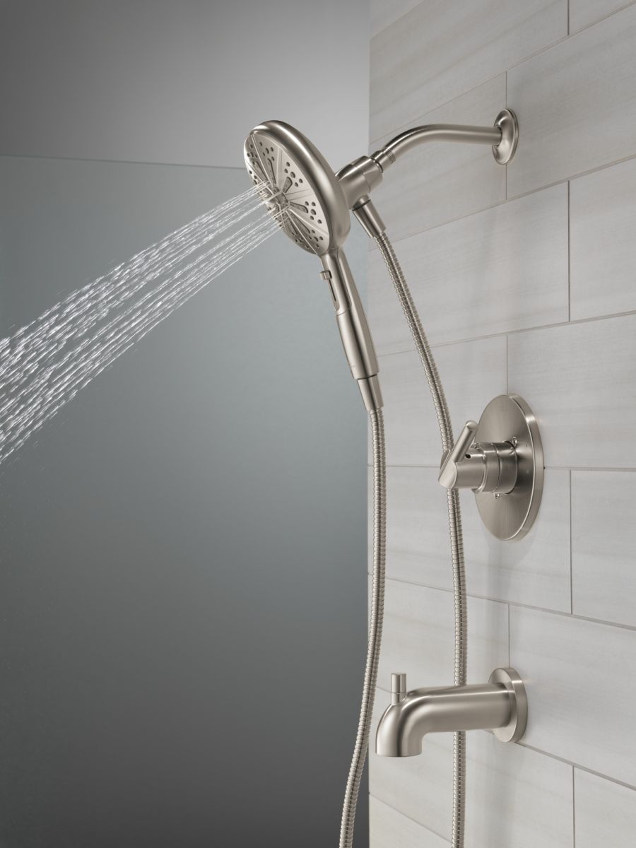 DELTA Nicoli Monitor 14 Series Tub and Shower with SureDock Hand Shower — Stainless