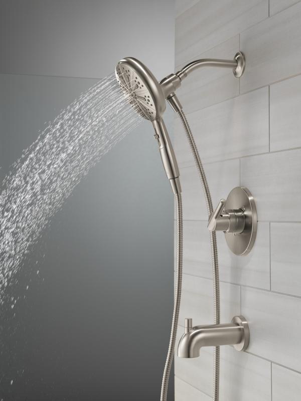 DELTA Nicoli Monitor 14 Series Tub and Shower with SureDock Hand Shower — Stainless