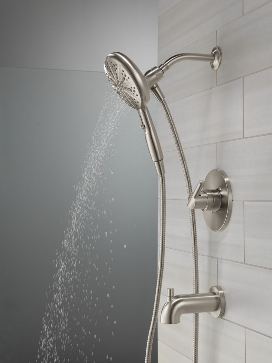 DELTA Nicoli Monitor 14 Series Tub and Shower with SureDock Hand Shower — Stainless