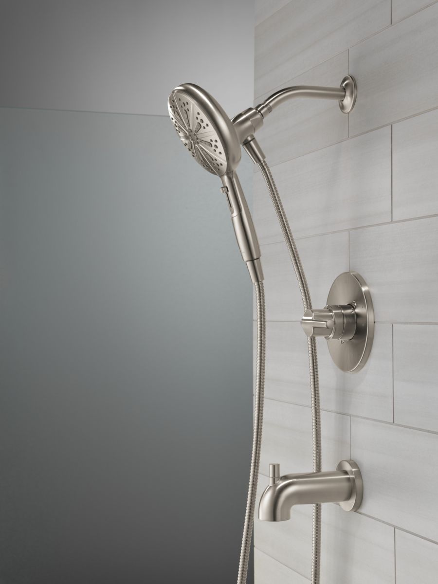 DELTA Nicoli Monitor 14 Series Tub and Shower with SureDock Hand Shower — Stainless