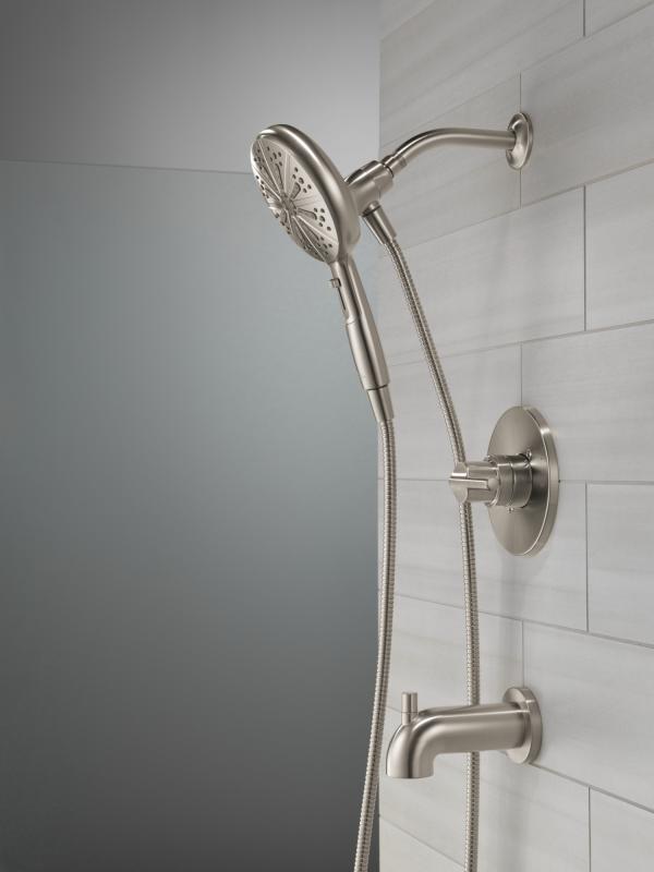 DELTA Nicoli Monitor 14 Series Tub and Shower with SureDock Hand Shower — Stainless