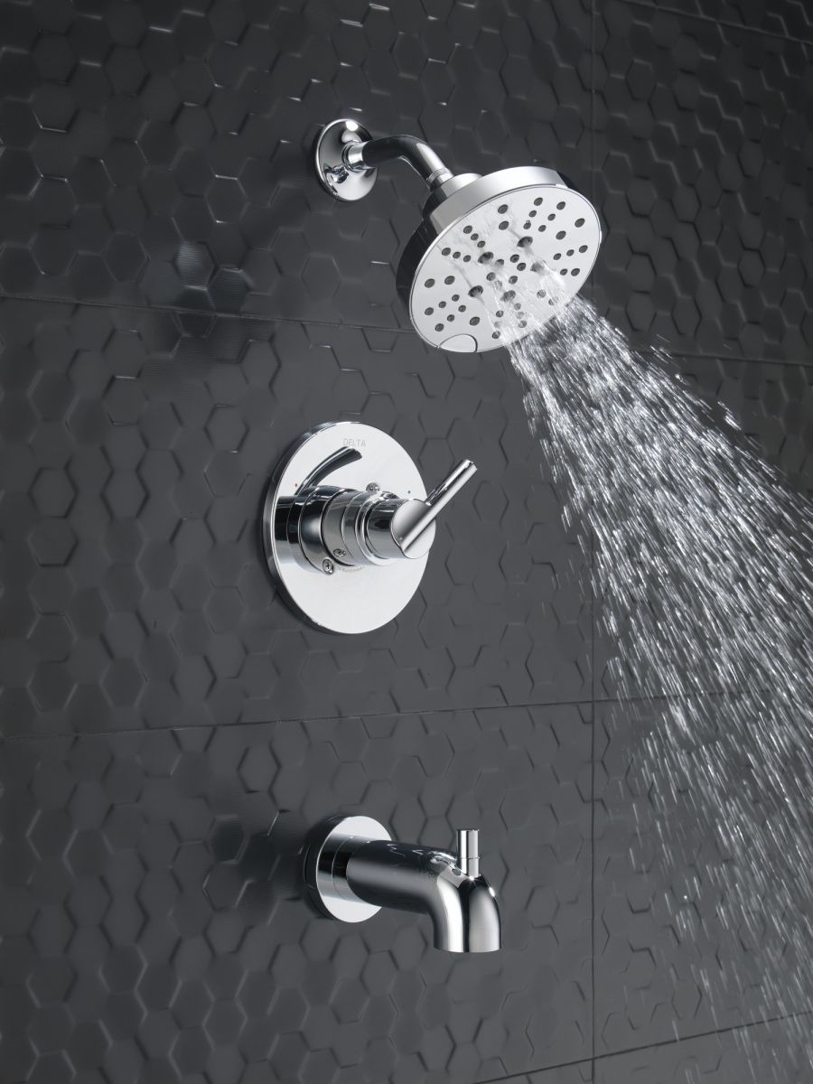 DELTA Nicoli Monitor 14 Series H2Okinetic Tub and Shower — Chrome