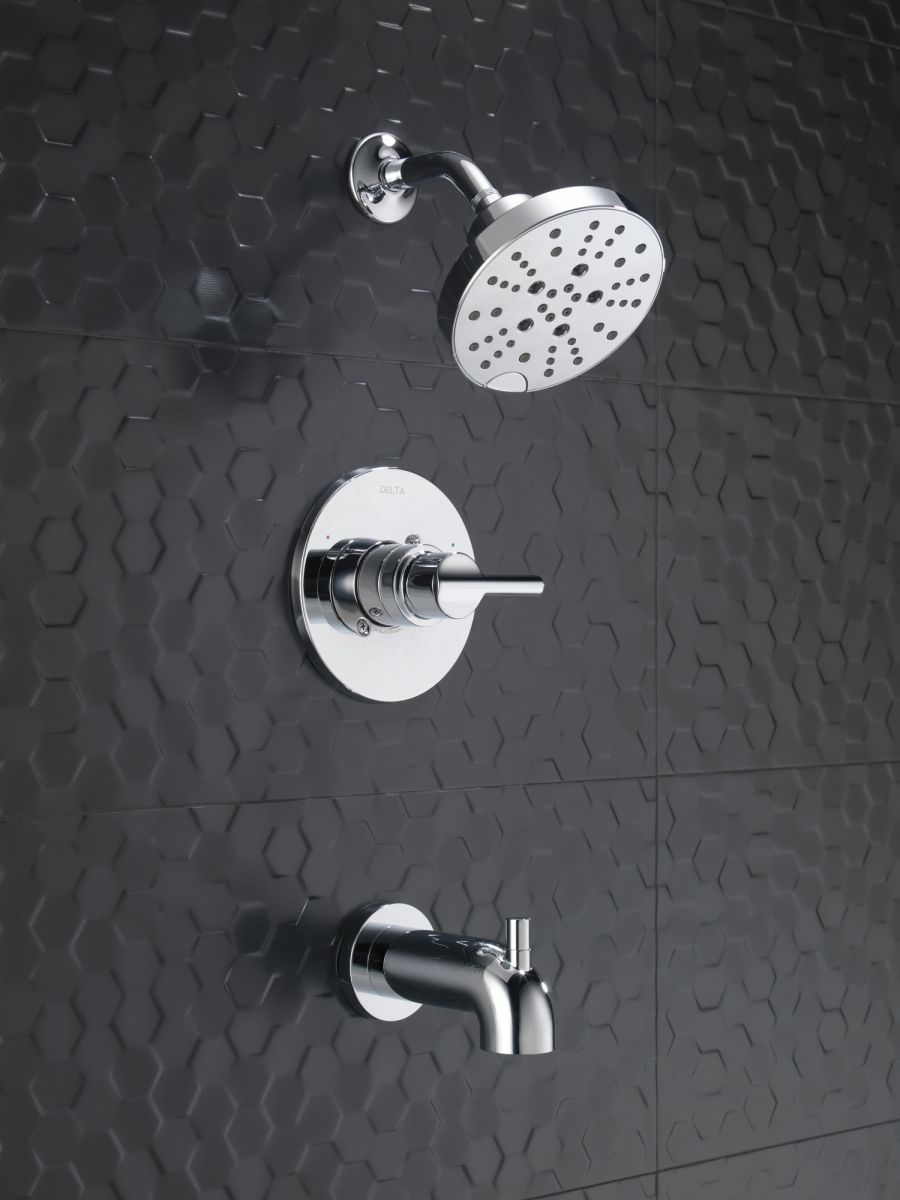 DELTA Nicoli Monitor 14 Series H2Okinetic Tub and Shower — Chrome