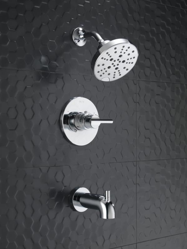 DELTA Nicoli Monitor 14 Series H2Okinetic Tub and Shower — Chrome