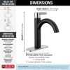 DELTA Nicoli Single Handle Bathroom Faucet — Matte Black / Chrome