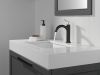 DELTA Nicoli Single Handle Bathroom Faucet — Matte Black / Chrome