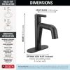 DELTA Nicoli Single Handle Pull-Down Bathroom Faucet — Matte Black