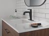 DELTA Nicoli Single Handle Pull-Down Bathroom Faucet — Matte Black