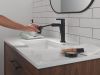 DELTA Nicoli Single Handle Pull-Down Bathroom Faucet — Matte Black