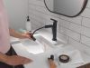 DELTA Nicoli Single Handle Pull-Down Bathroom Faucet — Matte Black
