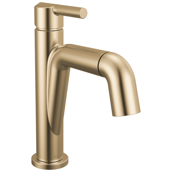 DELTA Nicoli Single Handle Pull-Down Bathroom Faucet — Champagne Bronze