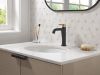DELTA Nicoli Single Handle Bathroom Faucet — Matte Black / Champagne Bronze