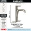 DELTA Nicoli Single Handle Bathroom Faucet — Stainless