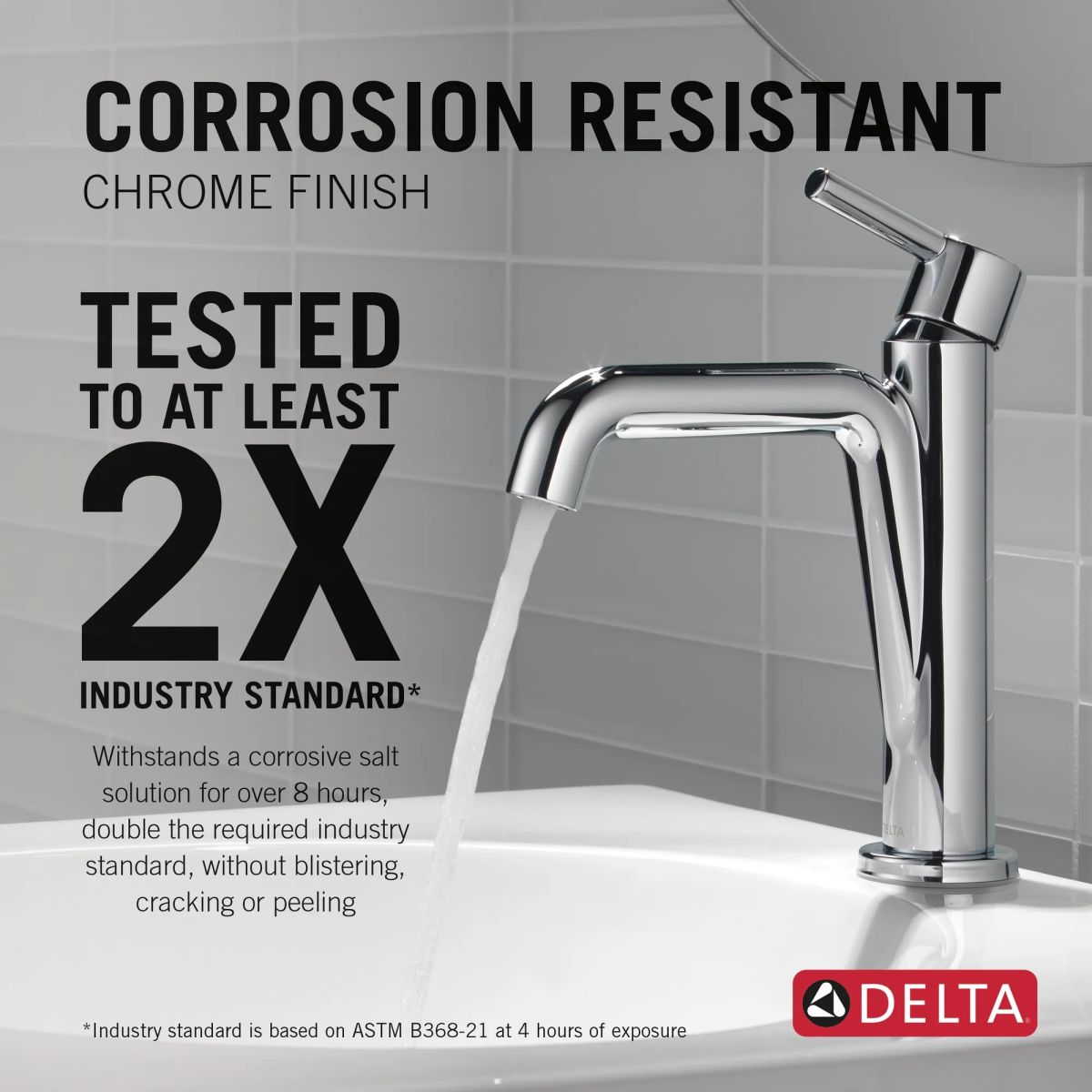 DELTA Nicoli Single Handle Bathroom Faucet — Chrome